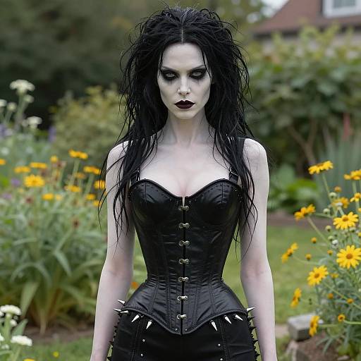 Gothic Elegance: Scissorhands-Inspired Woman