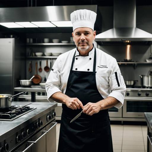 Professional Male Chef in Modern Kitchen