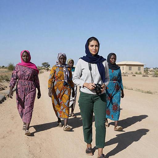 Rural Gathering: Women on a Path