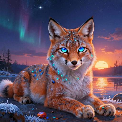 Epic Opal Lynx Anime Portrait