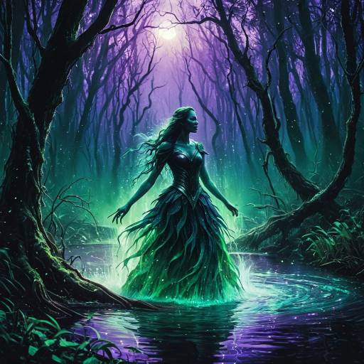 Ethereal Water Spirit in Mystical Swamp