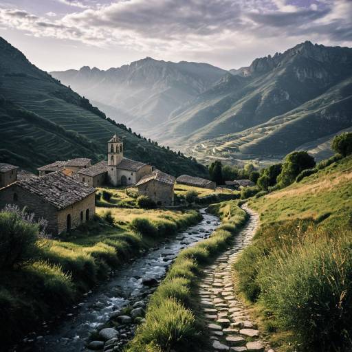 Medieval Italian Village in Apennine Mountains