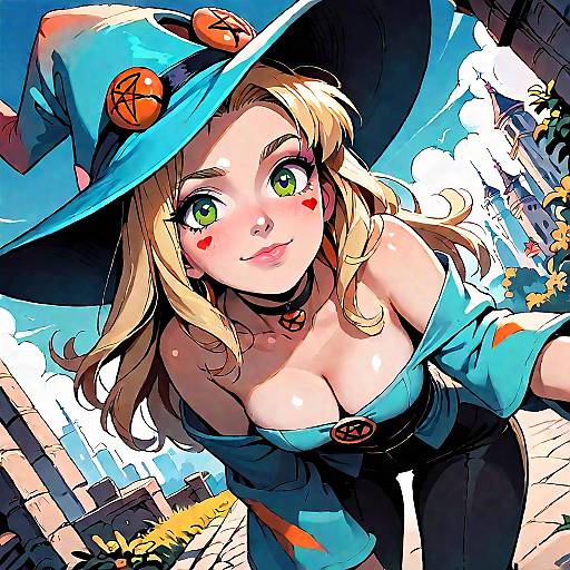 Dark Magician Girl in Cityscape