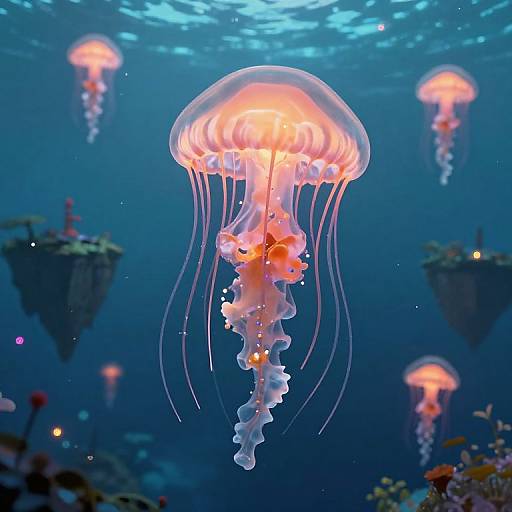 Alchemists Riding Skyborne Jellyfish