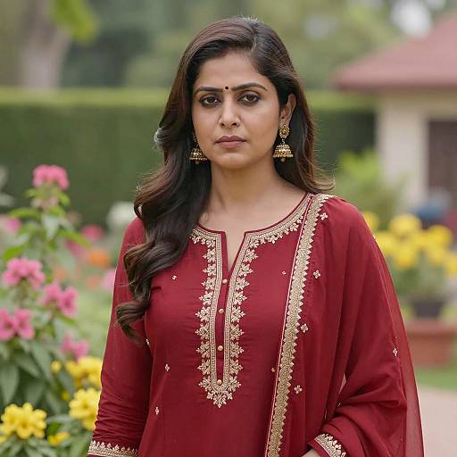 Elegant Indian Woman in Traditional Attire