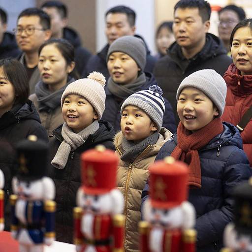 Festive Winter Gathering with Plush Soldiers