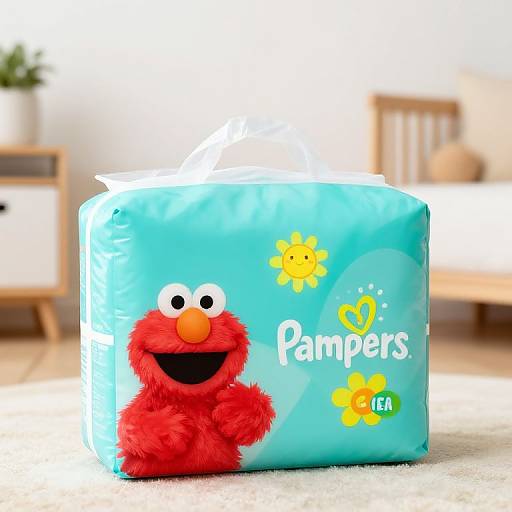 Elmo Themed Playful Baby Diaper Design