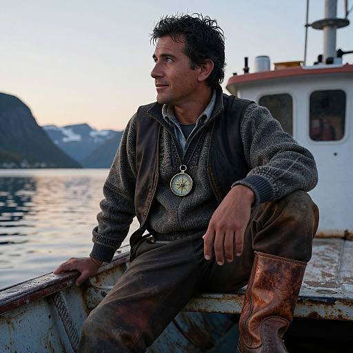 Photorealistic Portrait of Charismatic Fisherman
