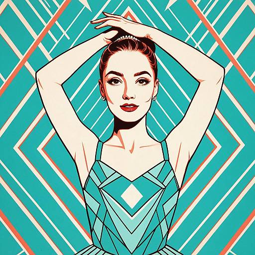 Art Deco Ballerina Portrait