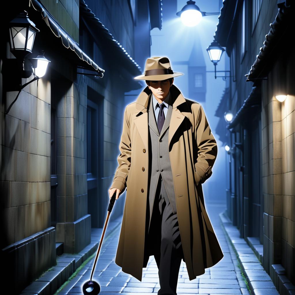 Lazy Detective in a Foggy Alleyway