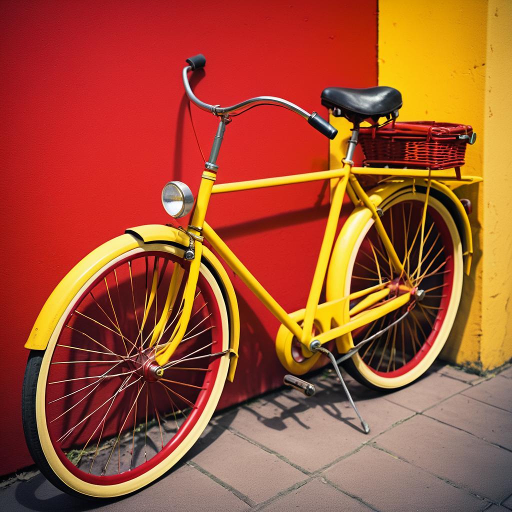 Vibrant Vintage Bicycle Macro Photography