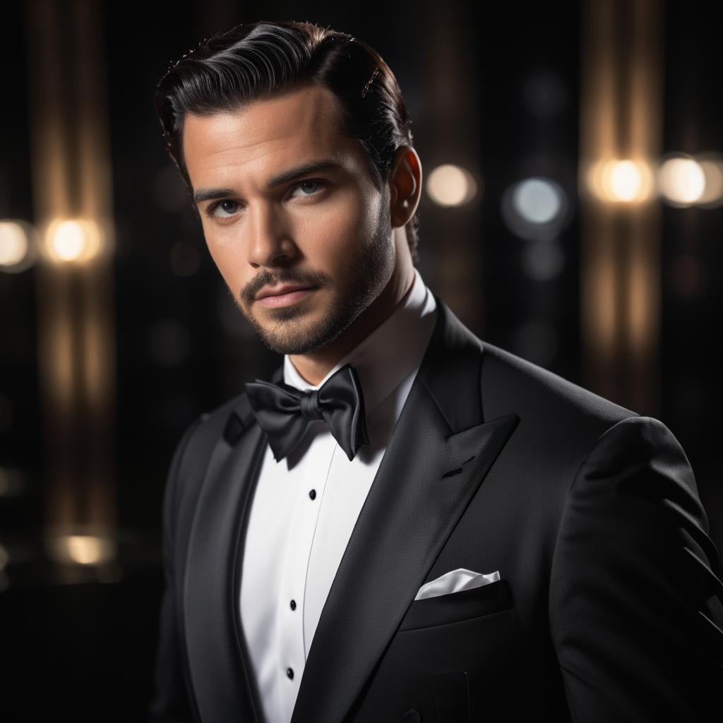 Elegant Gentleman in Tuxedo Portrait