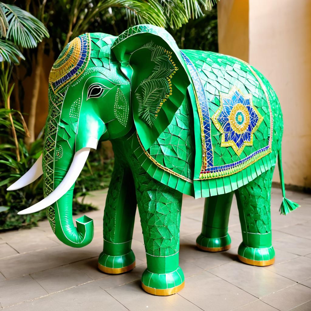 Creative Paper Mache Elephant Art