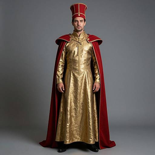 Gypsy King Costume with Red and Gold