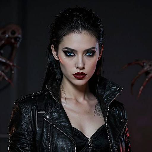 Seductive Cyberpunk Gothic Portrait