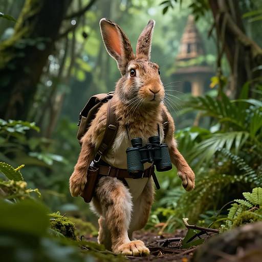 Rabbitfolk Explorer in Dense Jungle