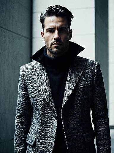 Cinematic Modern Menswear Editorial Portrait