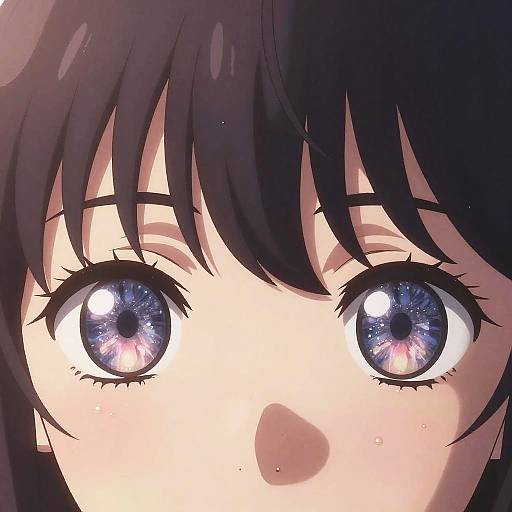 Anime Character Portrait with Luminous Eyes