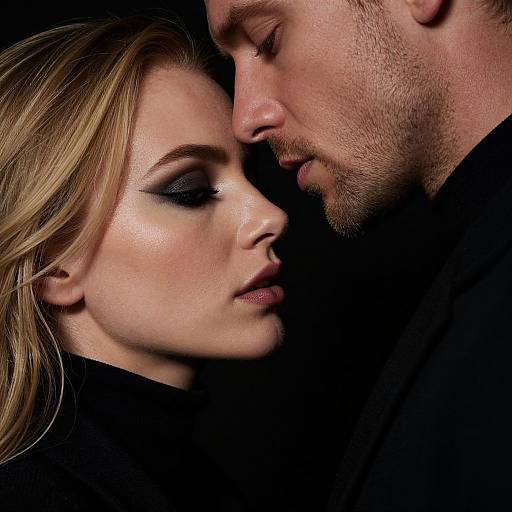 Intimate Couple Close-Up Photography