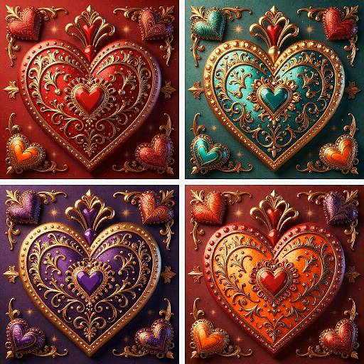 Ornate Baroque Heart Collage