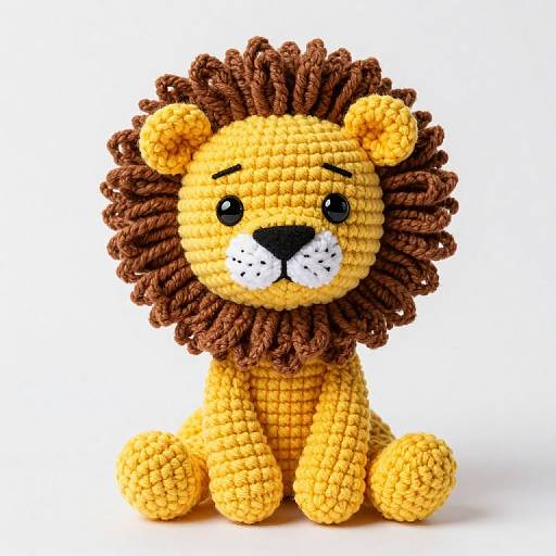 Handcrafted Crochet Lion Toy