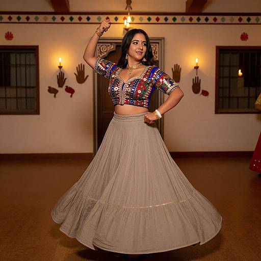 Traditional Folk Festival Dance Scene