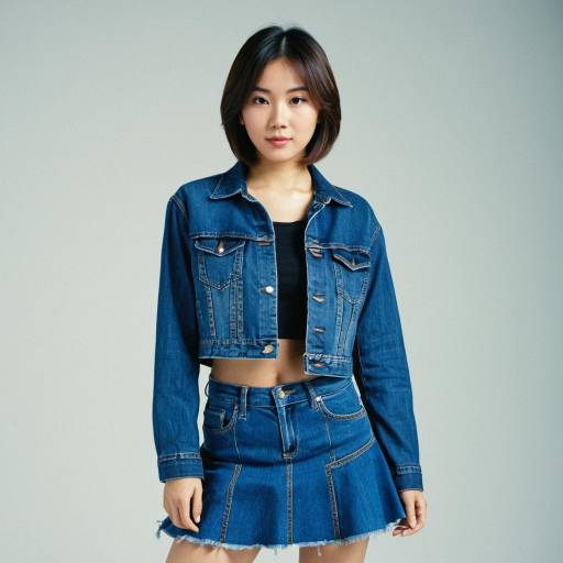 Realistic Denim Skirt Costume Representation