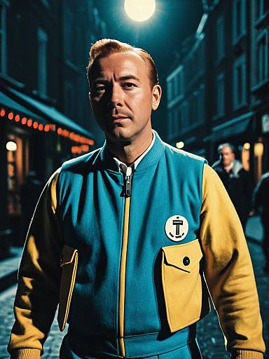 Cinematic Tintin-Style Comic Hero Portrait