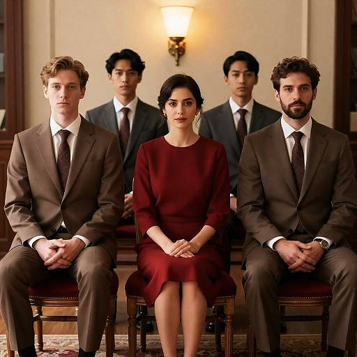 Elegant Portrait in a Warmly Lit Room