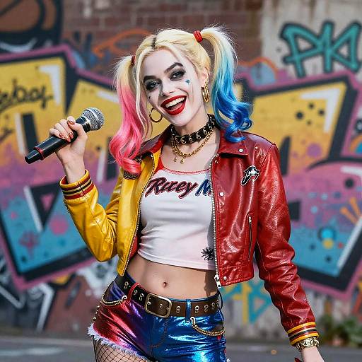 Harley Quinn Vibrant Comic Pose
