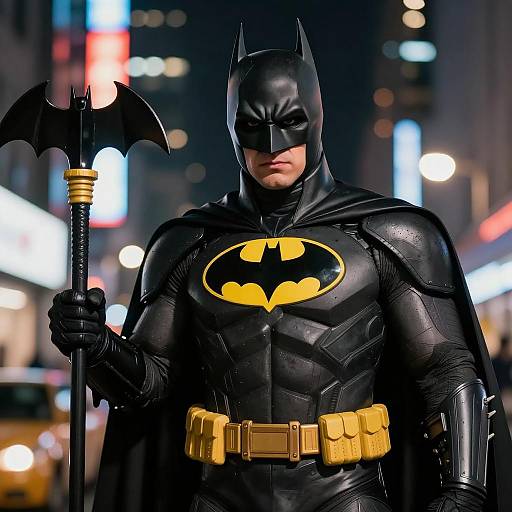 Intense Batman in Black Armor