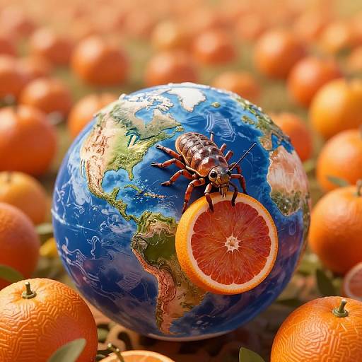 Tardigrade Landing on Magical Orange Field