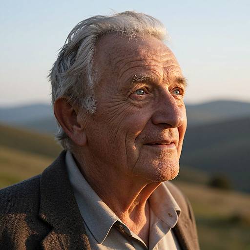 Portrait of Wise Elderly Man