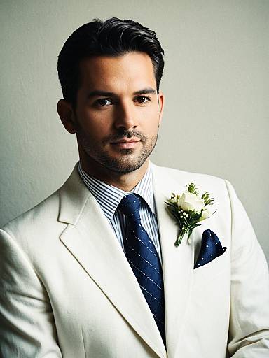 Stylish Man in Summer Wedding Attire