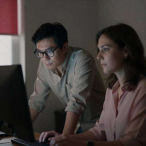 Intimate Moment in a Dim Room