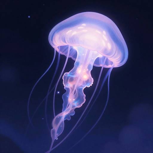 Ethereal Purple Celestial Jellyfish Anime