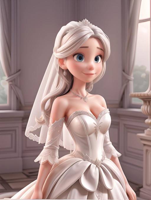 Elegant Fantasy Bride in Ethereal Lighting