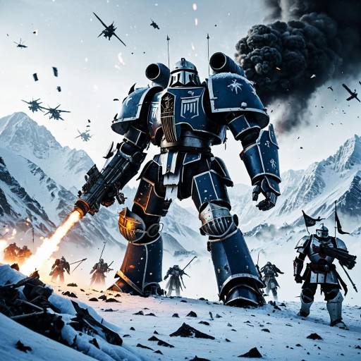 Imperial Knight in Frozen Mountain Battle