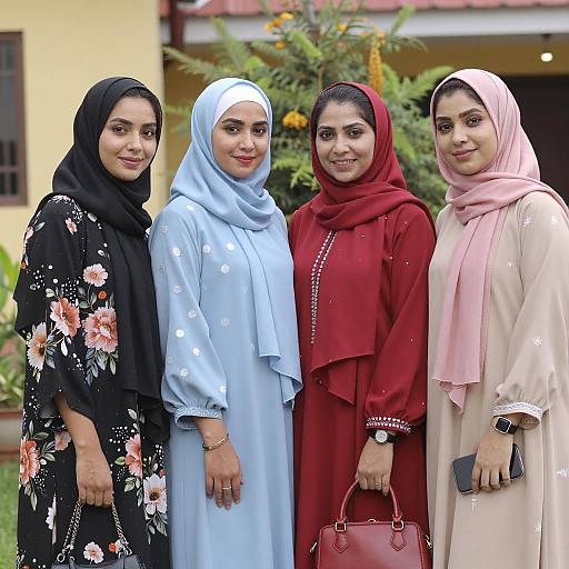 Colorful Traditional Dresses Outdoor Portrait