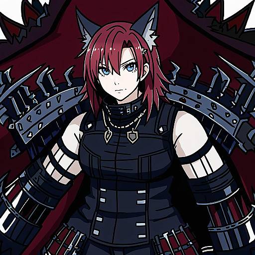 Illustration of Cait sith (ff7), final fantasy in the style of Okitsugu