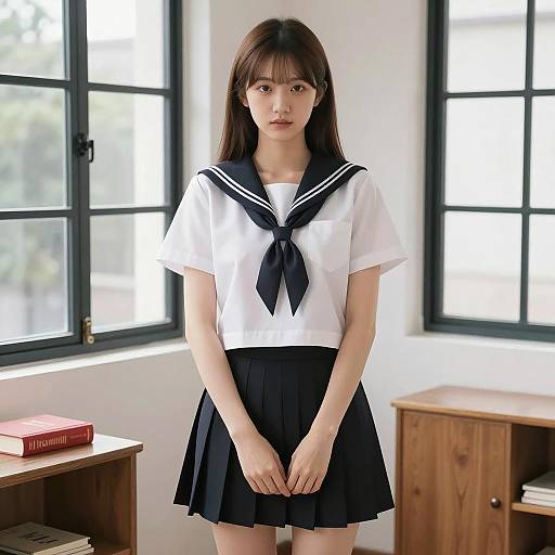 Elegant Asian Woman in Casual Attire