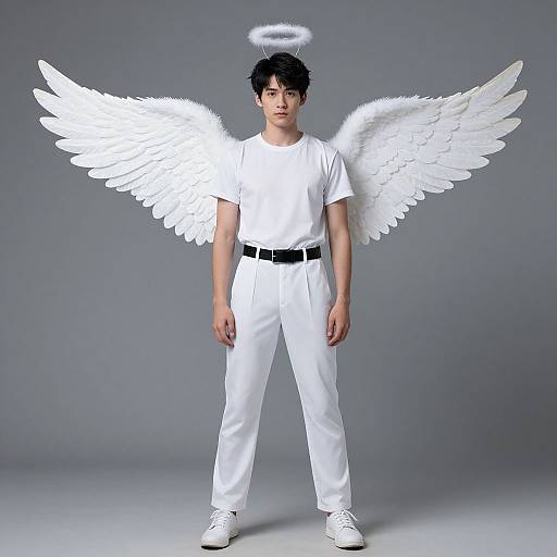 Man in Cupid Angel Costume