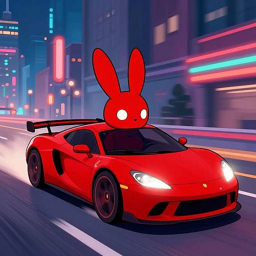 Cyberpunk Hare Racing in Moscow