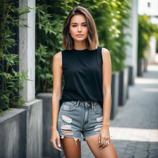 Confident Young Woman in Chic Office Wear