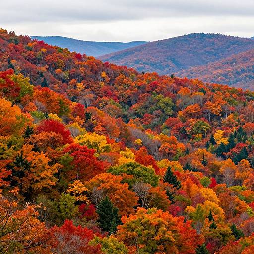 Vibrant Autumn Foliage on Blue Ridge Parkway