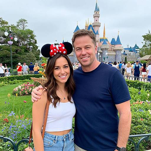 Matt Damon at Vibrant Disneyland Castle