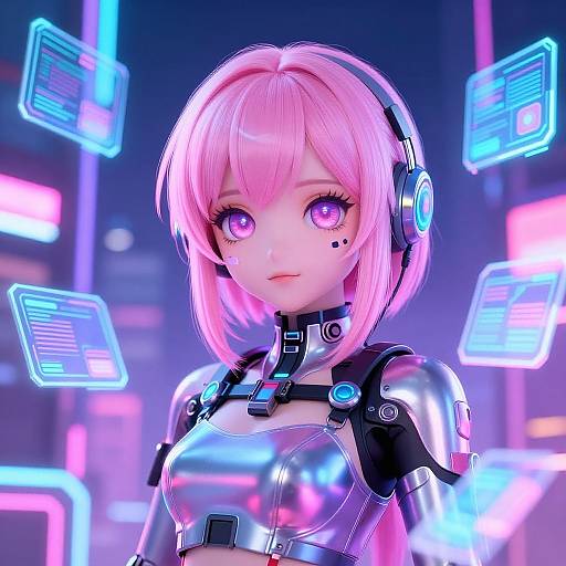 Rebecca Cyberpunk Cute Android