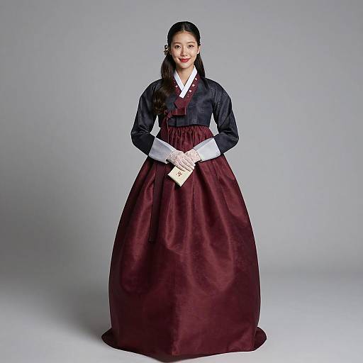 Korean Woman in Traditional Hanbok