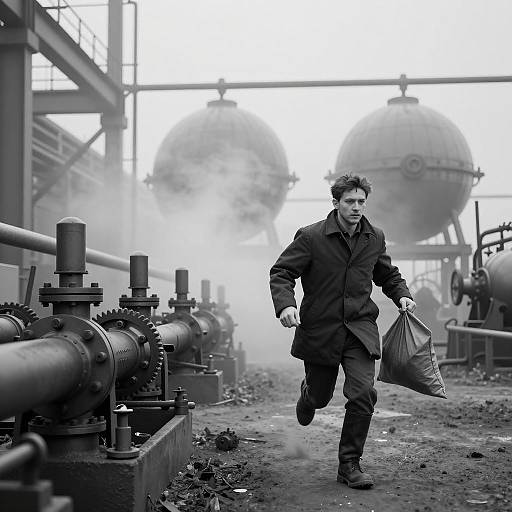 Mysterious Run Through Industrial Factory