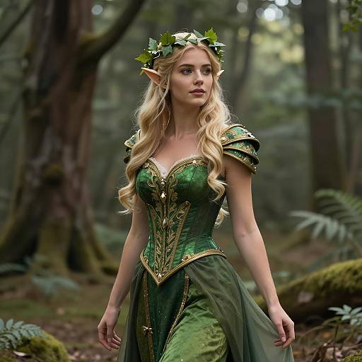 Ethereal Fantasy Elf Character Portrait